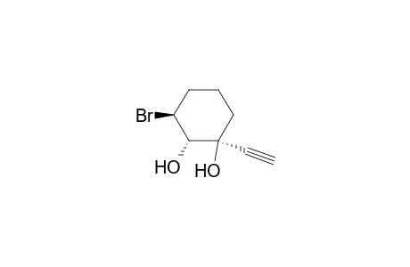 1,2-Cyclohexanediol, 3-bromo-1-ethynyl-, (1.alpha.,2.alpha.,3.beta.)-