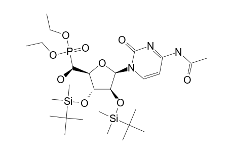 DIETHYL-[1'-((5'R)-HYDROXY-2',3'-DI-O-TERT.-BUTYLDIMETHYLSILYL-BETA-D-ARABINO-PENTA-1',4'-FURANOSYL)-N(4)-ACETYL-CYTOSYL]-5'-PHOSPHONATE