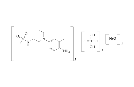 N-[2-(4-AMINO-N-ETHYL-m-TOLUIDINO)ETHYL]METHANESULFONAMIDE, SULFATE, HYDRATE (1:1 1/2:1)