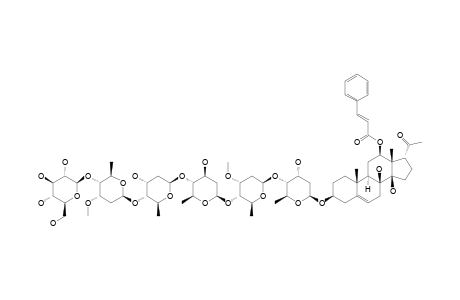 IKEMAGENIN-3-O-BETA-D-GLUCOPYRANOSYL-(1->4)-BETA-D-CYMAROPYRANOSYL-(1->4)-BETA-D-DIGITOXOPYRANOSYL-(1->4)-BETA-D-CANAROPYRANOSYL-(1->4)-BETA-D-CYMA