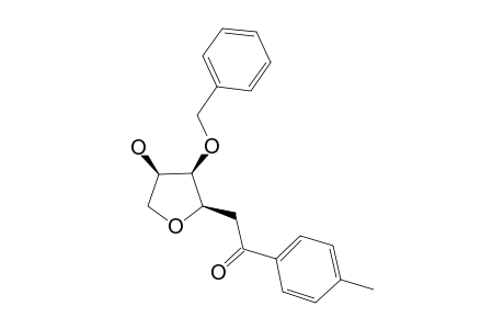 2-(2-O-BENZYL-1,4-ANHYDRO-BETA-D-ARABINOFURANOSYL-1-YL)-1-(4-METHYLPHENYLETHANE)-1-ONE;MAJOR-ANOMER