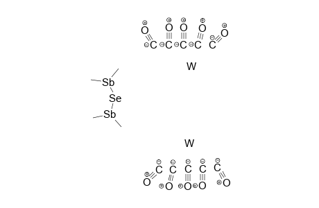 Ditungsten dimethylstibanylselanyl(dimethyl)stibane decacarbonyl