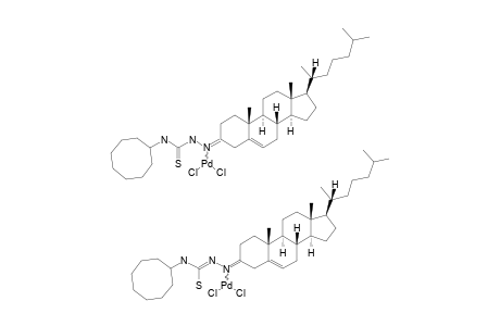 DICHLORO-(CHOLEST-5-EN-3-ONE-CYCLOOCTYL-THIOSEMICARBAZONE)-PALLADIUM-(II)