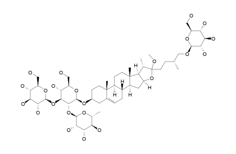 TRIGOFOENOSIDE-D1;#2;22-O-METHYL-26-O-BETA-D-GLUCOPYRANOSYL-(25R)-FUROST-5-ENE-3-BETA,22-XI,26-TRIOL-3-O-ALPHA-L-RHAMNOPYRANOSYL-(1->2)-O-[BETA-D-GLUCOPYRANOSY