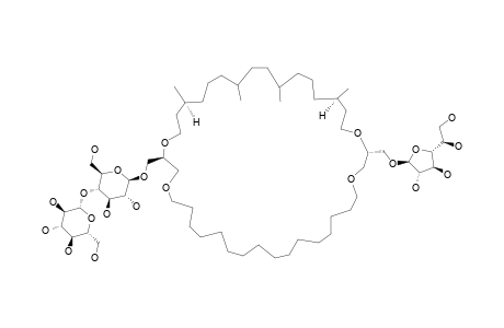 3,3'-O-(1,16-HEXADECAMETHYLENE)-2,2'-DI-O-[(R)-3,7-DIMETHYLOCTYL]-1-O-(BETA-D-GALACTOFURANOSYL)-1'-O-(BETA-LACTOSYL)-SN-DIGLYCEROL