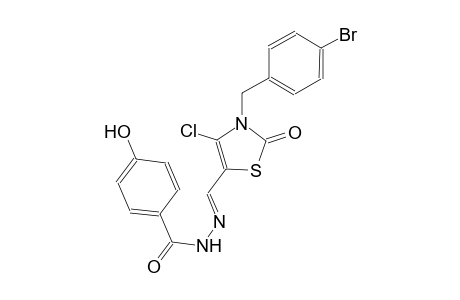 N'-{(E)-[3-(4-bromobenzyl)-4-chloro-2-oxo-2,3-dihydro-1,3-thiazol-5-yl]methylidene}-4-hydroxybenzohydrazide