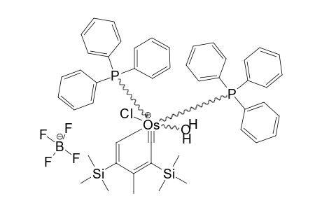 [OS-(CC(SI-ME3)-C(CH3)-C(SI-ME3)-CH)-CL-(H2O)-(P-PH3)2]BF4