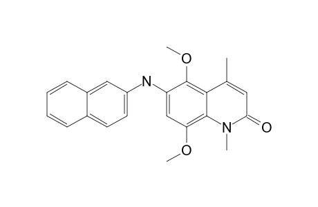 5,8-DIMETHOXY-1,4-DIMETHYL-6-(NAPHTHALEN-2-YL-AMINO)-QUINOLIN-2(1H)-ONE