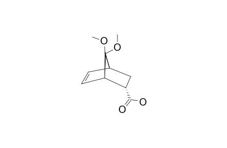 (+/-)-(1S*,2S*,4S*)-7,7-DIMETHOXYBICYCLO-[2.2.1]-HEPT-5-EN-2-YLCARBOXYLIC-ACID