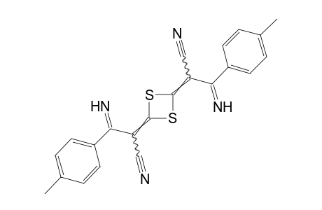 alpha,alpha'-BIS(p-METHYLBENZIMIDOYL)-1,3-DITHIETANE-DELTA^2^,^alpha^:^4^,^alpha^'-DIACETONITRILE