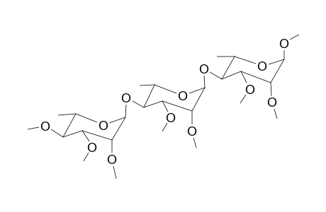 Methyl-2,3-di-O-methyl-4-O-[(2,3-di-O-methyl.alpha.l-rhamnopyranosyl)-4-O-(2,3,4-tri-O-methyl.alpha.l-rhamnopyranosyl)].alpha.l-rhamnopyranoside