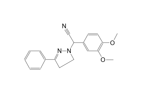 (3,4-dimethoxyphenyl)(3-phenyl-4,5-dihydro-1H-pyrazol-1-yl)acetonitrile