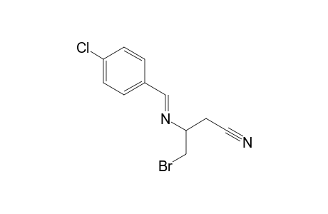 (E)-4-Bromo-3-{[(4-chlorophenyl)methylene]amino}butanenitrile