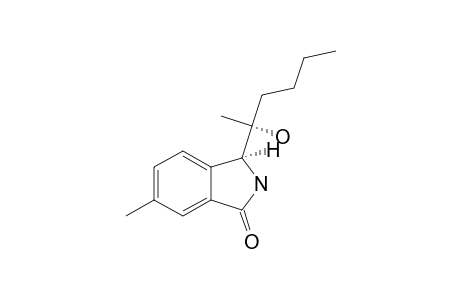 3-(1-HYDROXY-1-METHYLPENTYL)-6-METHYL-ISOINDOLIN-1-ONE;ALPHA-(R*)-(3S*)-ISOMER