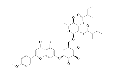 ACACETIN-7-O-[2'''-O,3'''-O-DI-(2-METHYLBUTYRYL)-RUTINOSIDE]