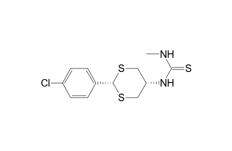 Thiourea, N-[2-(4-chlorophenyl)-1,3-dithian-5-yl]-N'-methyl-, cis-