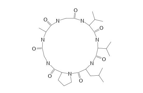 GLAUCACYCLOPEPTIDE_A;CYCLO-(PRO-GLY-ALA-GLY-VAL-VAL-LEU)