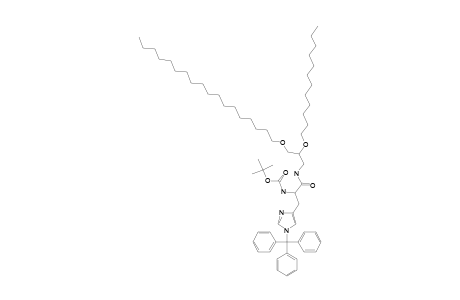 N-ALPHA-BUTYLOXYCARBONYL-N-IM-TRITYL-L-HISTIDINE-(2-LAURYLOXY-3-STEARYLOXY)-PROPYLAMIDE