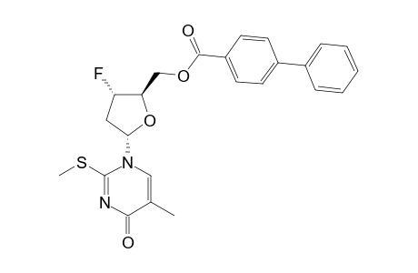 1-(2,3-DIDEOXY-3-FLUORO-5-O-(4-PHENYLBENZOYL)-ALPHA-D-ERYTHRO-PENTOFURANOSYL)-5-METHYL-2-METHYLTHIOPYRIMIDIN-4(1H)-ONE