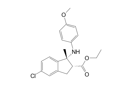 Ethyl 5-chloro-1-{(4-methoxyphenyl)amino}-1-methyl-2,3-dihydro-1H-indene-2-carboxylate