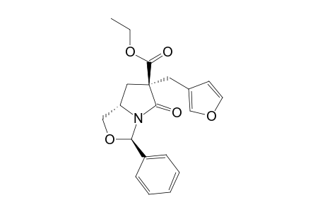 ETHYL-(2R,5S,7R)-7-(FURAN-3-YL-METHYL)-8-OXO-2-PHENYL-3-OXA-1-AZA-BICYCLO-[3.3.0]-OCTANE-7-CARBOXYLATE