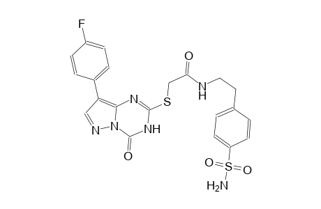 acetamide, N-[2-[4-(aminosulfonyl)phenyl]ethyl]-2-[[8-(4-fluorophenyl)-3,4-dihydro-4-oxopyrazolo[1,5-a][1,3,5]triazin-2-yl]thio]-