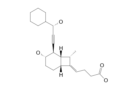 (E)-(3'S,1S,2S,3R,6S)-4-[2-(3'-HYDROXY-3'-CYClOHEXYLPROP-1'-YNYL]-3-HYDROXY-8-ENDO-METHYLBICYClO-[4.2.0]-OCT-7-YLIDENE]-BUTANOIC-ACID