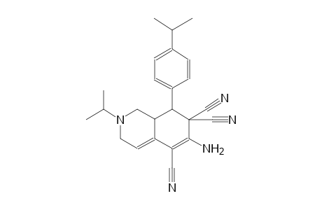 6-amino-2-isopropyl-8-(4-isopropylphenyl)-2,3,8,8a-tetrahydro-5,7,7(1H)-isoquinolinetricarbonitrile