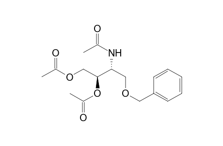 Acetamide, N-[2,3-bis(acetyloxy)-1-[(phenylmethoxy)methyl]propyl]-, (R*,R*)-