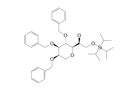 1,5-ANHYDRO-2,3,4-TRI-O-BENZYL-7-O-TRIISOPROPYLSILYL-L-GLYCERO-D-MANNO-HEPTITOL