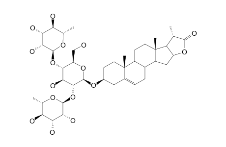 DUMOSIDE;(20S)-3-BETA,16-BETA-DIHYDROXYPREGN-5-ENE-22-CARBOXYLIC-ACID-(22,16)-LACTONE-3-O-BETA-CHACOTRIOSIDE