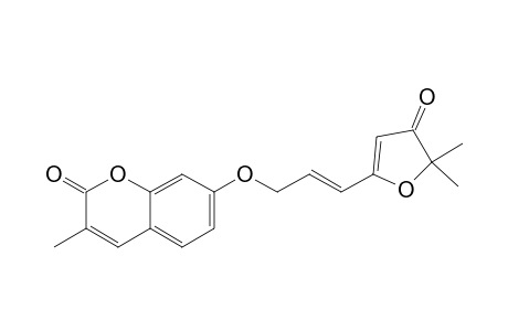 7-[[(E)-3-(4,5-DIHYDRO-5,5-DIMETHYL-4-OXOFURAN-2-YL)-PROP-2-ENYL]-OXY]-3-METHYL-2H-1-BENZOFURAN-2-ONE