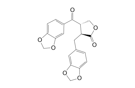 (3S,4S)-3-(1,3-benzodioxol-5-ylmethyl)-4-[1,3-benzodioxol-5-yl(oxo)methyl]-2-oxolanone