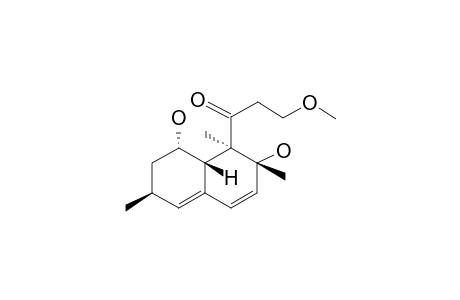 (4R*,5S*,6S*,8S*,13R*)-1-(2,8-DIHYDROXY-1,2,6-TRIMETHYL-1,2,6,7,8,8A-HEXAHYDRO-NAPHTHALEN-1-YL)-3-METHOXY-PROPAN-1-ONE