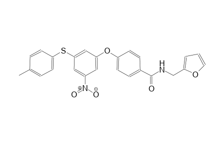 N-(2-furylmethyl)-4-{3-[(4-methylphenyl)sulfanyl]-5-nitrophenoxy}benzamide