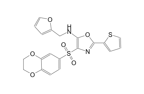 5-oxazolamine, 4-[(2,3-dihydro-1,4-benzodioxin-6-yl)sulfonyl]-N-(2-furanylmethyl)-2-(2-thienyl)-