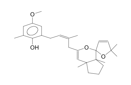 PHENOL, 4-METHOXY-2-METHYL-6-[3-METHYL-4-(5,6,7,7A-TETRAHYDRO-4A,5',5',7A-TETRAMETHYLSPIRO[CYCLOPENTA[C]PYRAN-1(4AH)-2'(5'H)-FURAN]-3-YL)-2-BUTENYL]-