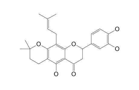 DORSMANIN-J;8-PRENYL-6,7-(2,2-DIMETHYLDIHYDROPYRANO)-5,3',4'-TRIHYDROXYFLAVANONE