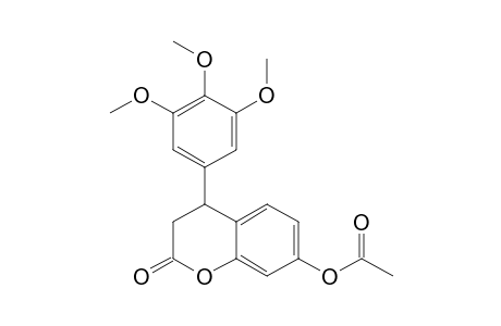 (+/-)-7-ACETOXY-4-(3',4',5'-TRIMETHOXYPHENYL)-3,4-DIHYDROCOUMARIN