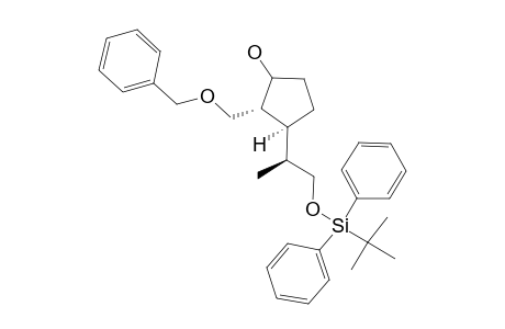 2-BENZYLOXYMETHYL-3-[2-(TERT.-BUTYLDIPHENYLSILANYLOXY)-1-METHYL-ETHYL]-CYCLOPENTANOL;MAJOR-DIASTEREOMER