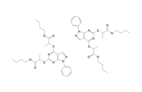 ALPHA-[6-(1'-N-BUTYLCARBAMOYLETHYLTHIO)-1-PHENYLPYRAZOLO-[3,4-D]-PYRIMIDIN-4-YLTHIO]-N-BUTYL-PROPANAMIDE