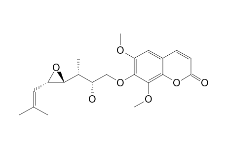 (2'-R,3'-R,4'-S,5'-S)-6,8-DIMETHOXY-7-(3',7'-DIMETHYL-4',5'-EPOXY-2'-HYDROXYOCTA-6'-ENYLOXY)-COUMARIN