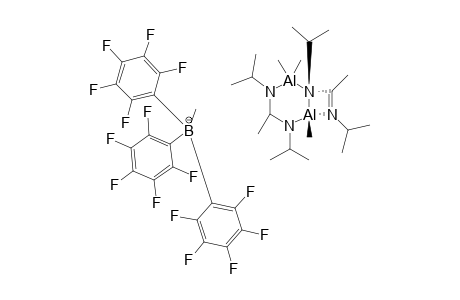 [[MEC(N(I)PR)2]2AL2ME3]-[MEB(C6F5)3]