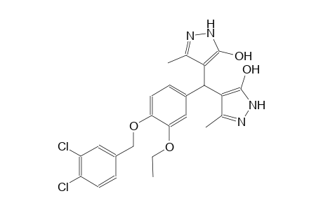 4-[{4-[(3,4-dichlorobenzyl)oxy]-3-ethoxyphenyl}(5-hydroxy-3-methyl-1H-pyrazol-4-yl)methyl]-3-methyl-1H-pyrazol-5-ol