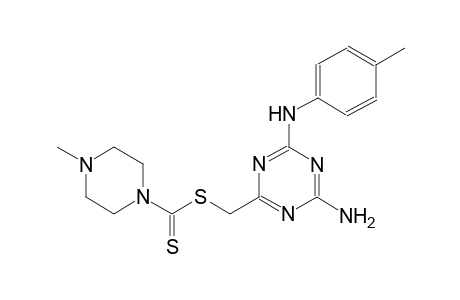 [4-amino-6-(4-toluidino)-1,3,5-triazin-2-yl]methyl 4-methyl-1-piperazinecarbodithioate