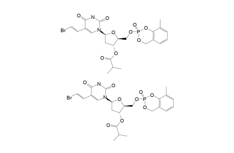 CYCLO-(3-METHYLSALIGENYL)-5'-O-(E)-5-(2-BROMOVINYL)-3'-O-ISOBUTYRYL-(2'-DEOXYURIDINYL)-PHOSPHATE;3-ME-CYCLO-SAL-3'-O-IBU-BVDUMP