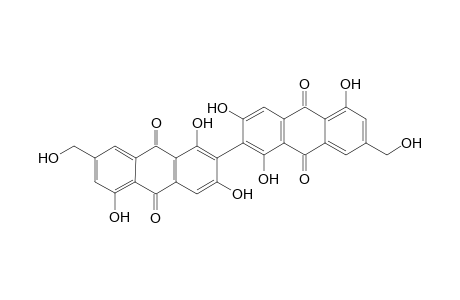 1,1',3,3',5,5'-hexahydroxy-7,7'-bis(hydroxymethyl)-[2,2'-bianthracene]-9,9',10,10'-tetraone