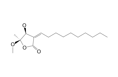 ACTINOLIDE-B;(2R,3R)-4-DECYLIDENE-2-HYDROXY-3-METHOXY-3-METHYLBUTANOLIDE