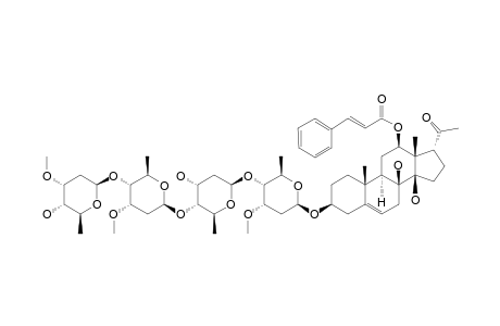 #11;SYRIACOSIDE-I;IKEMAGENIN-3-O-BETA-D-CYMAROPYRANOSYL-(1->4)-BETA-D-CYMAROPYRANOSYL-(1->4)-BETA-D-DIGITOXOPYRANOSYL-(1->4)-BETA-D-CYMAROPYRANOSIDE