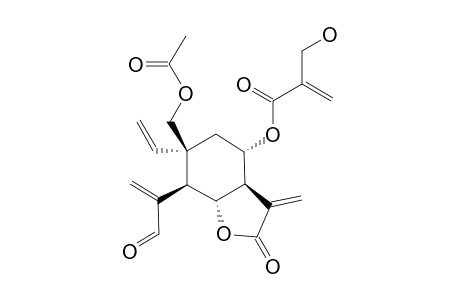 VERNANGULIDE-B;(5R,6R,7R,8S,10S)-14-ACETOXY-8-[2-HYDROXYMETHYLACRYLAT]-ELEMA-1,3,11(13)-TRIEN-15-AL-6,12-OLID